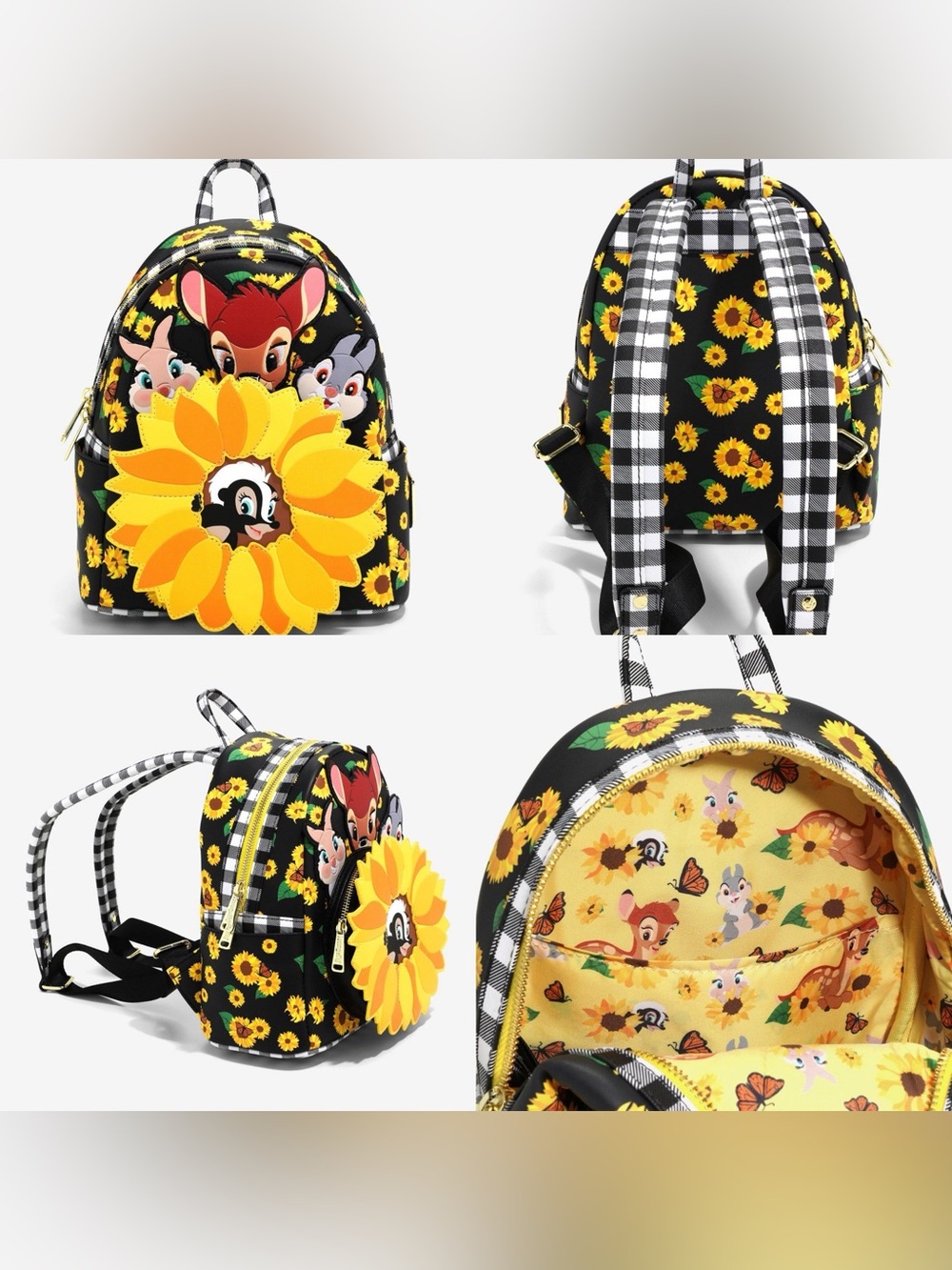 NWOT Loungefly Disney Bambi Sunflower Mini
Backpack